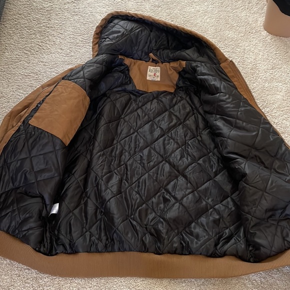 RED HEAD Brand Co. Hooded, pockets CANVAS 💯 % cotton mens JACKET size LARGE - Picture 2 of 16
